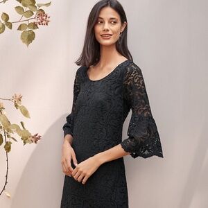 ENTIRE CLOSET NOW $10 PER ITEM!  Garnet Hill Black Lace Dress, Size 8